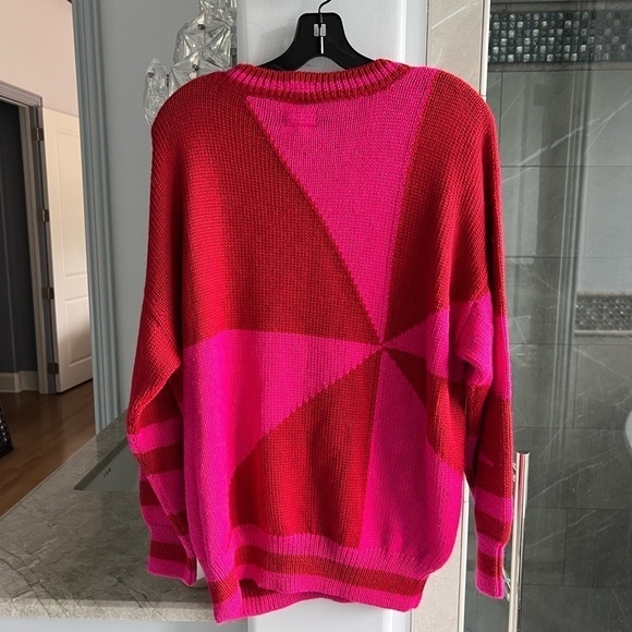 Mother Denim The Easy Drop Jumper Colorblock Sweater - Picture 14 of 15